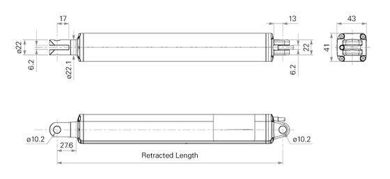 Low Voltage DC Linear Actuator IP66 3000N For Greenhouse Automatic Ventilation Windows