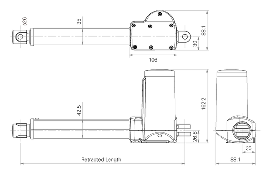 Medical-Grade Electric Actuator High Force 10kN Durable IP66 for Heavy-duty Mechanical Lifting