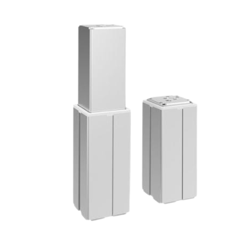 Rugged Square Motorized Lifting Column 2 Stage 740lb Capacity Reinforced Aluminum Frame