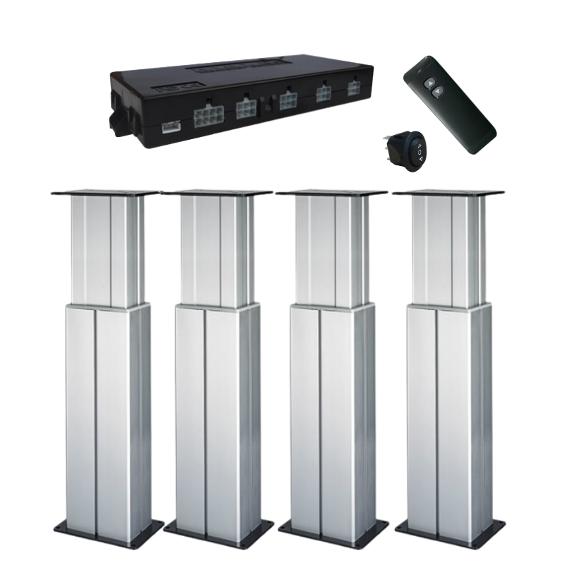 Multi-Column 2-Stage Lifting System Synchronized Control for Heavy-Duty Workbenches Control Consoles