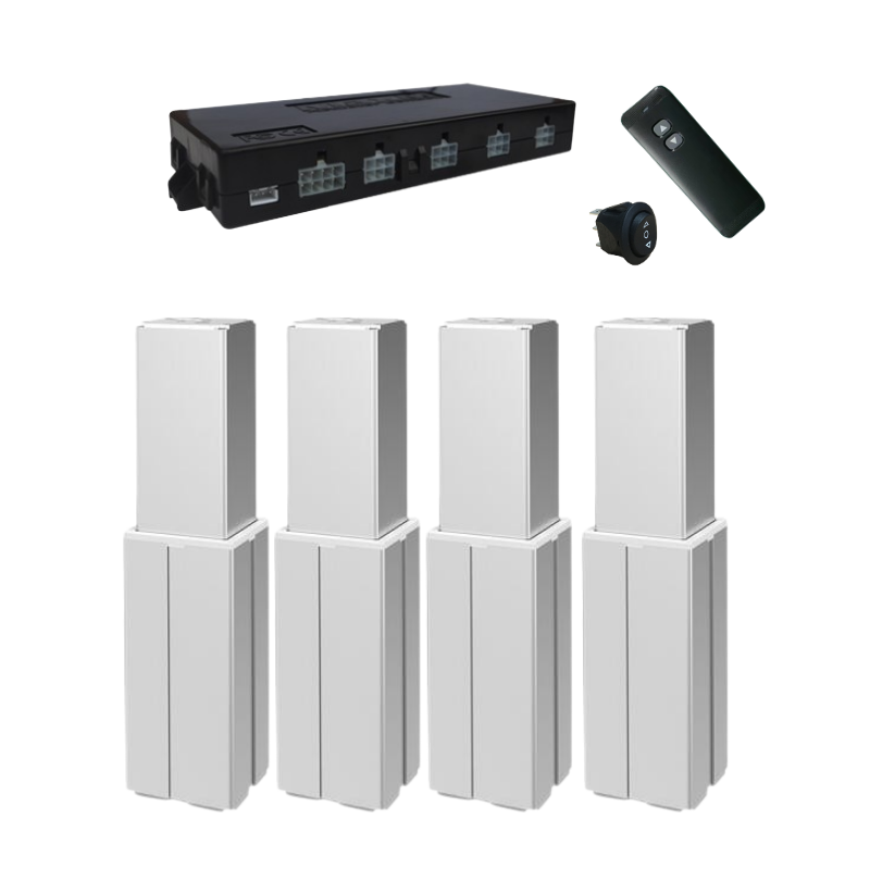 4 Lifting Column System (2-Stage) with Sync Control for Large Size Height-adjustable Table Desks
